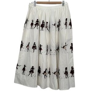 Moschino Cheap and Chic Silhouette Carrousel Print Skirt